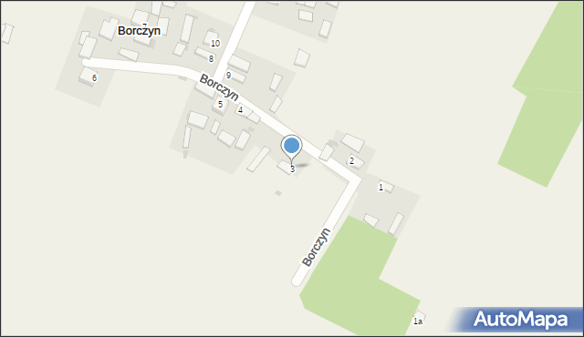 Borczyn, Borczyn, 3, mapa Borczyn