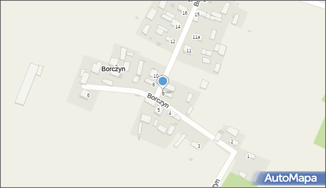 Borczyn, Borczyn, 9, mapa Borczyn
