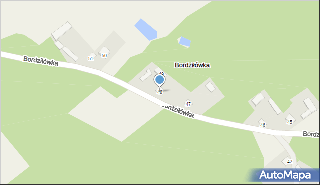 Bordziłówka, Bordziłówka, 48, mapa Bordziłówka