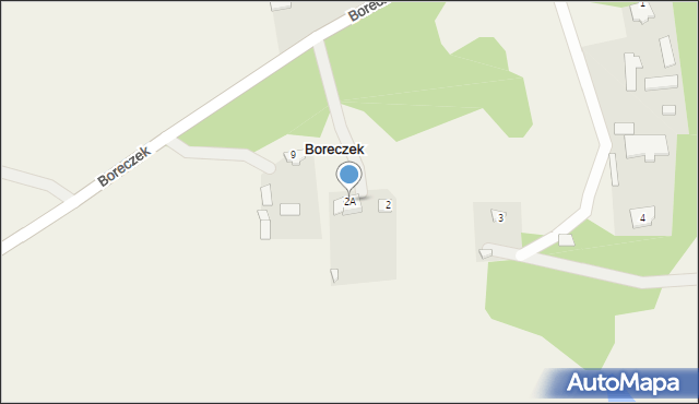 Boreczek, Boreczek, 2A, mapa Boreczek