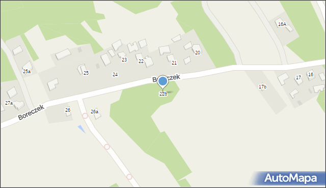 Boreczek, Boreczek, 22b, mapa Boreczek