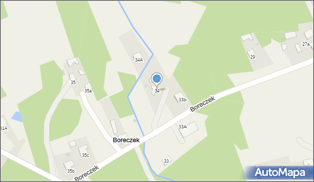 Boreczek, Boreczek, 34, mapa Boreczek