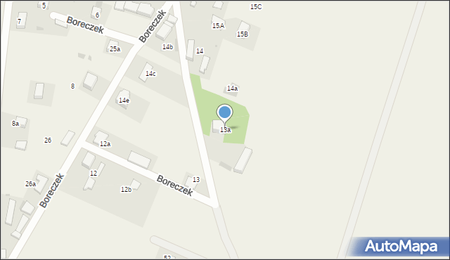 Boreczek, Boreczek, 13a, mapa Boreczek