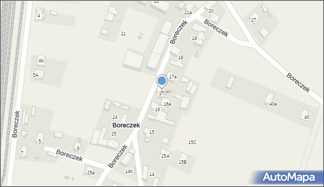 Boreczek, Boreczek, 17, mapa Boreczek