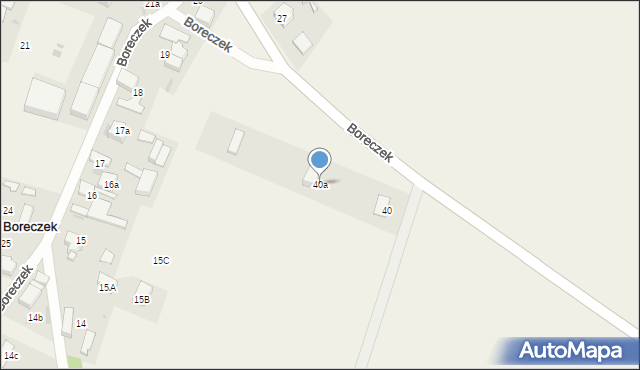 Boreczek, Boreczek, 40a, mapa Boreczek