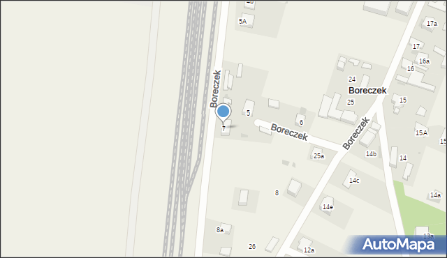 Boreczek, Boreczek, 7, mapa Boreczek