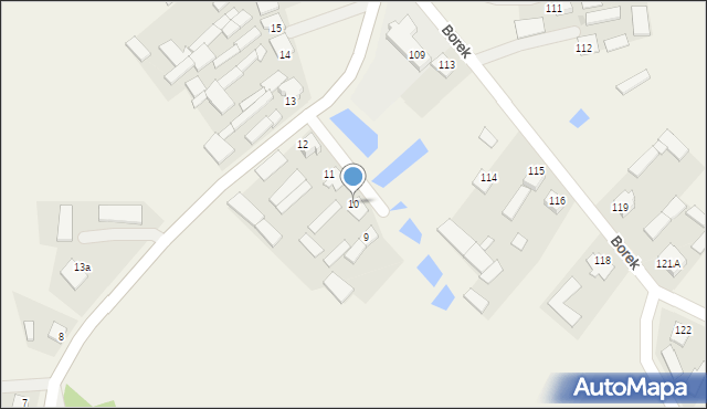 Borek, Borek, 10, mapa Borek