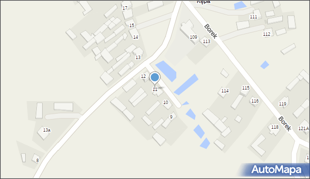 Borek, Borek, 11, mapa Borek
