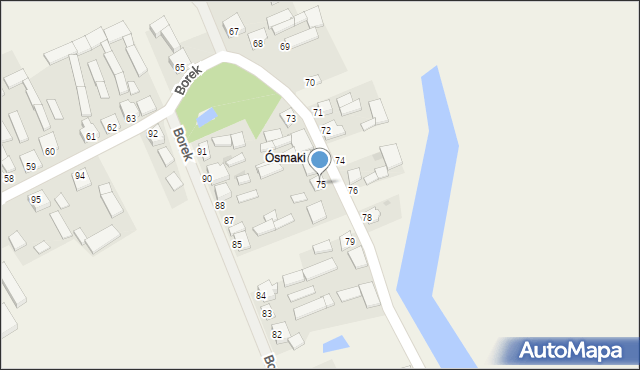 Borek, Borek, 75, mapa Borek