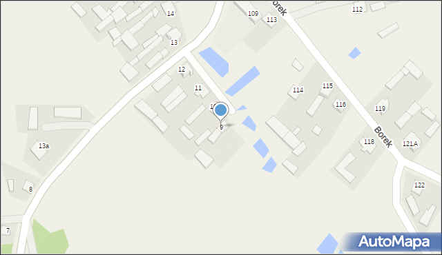 Borek, Borek, 9, mapa Borek