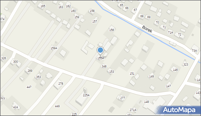 Borek, Borek, 155A, mapa Borek
