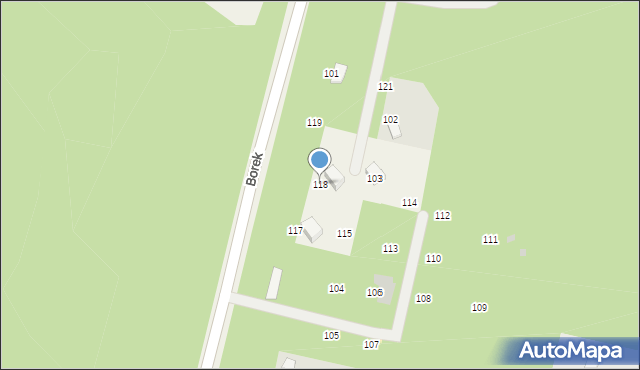 Borek, Borek, 118, mapa Borek
