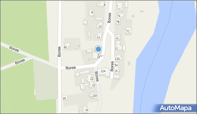 Borek, Borek, 14, mapa Borek