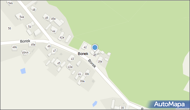 Borek, Borek, 40, mapa Borek