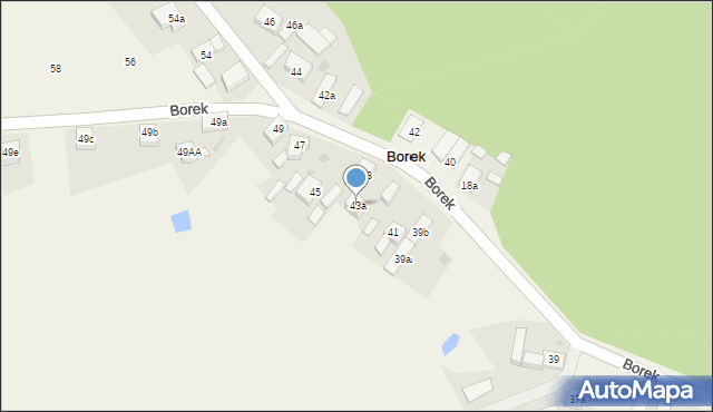 Borek, Borek, 43a, mapa Borek