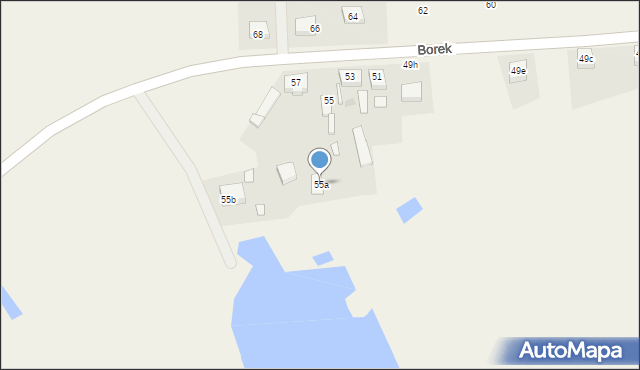 Borek, Borek, 55a, mapa Borek