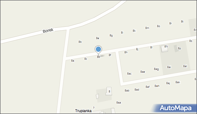 Borek, Borek, 8d, mapa Borek