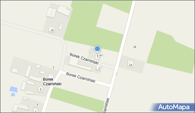 Borek Czarniński, Borek Czarniński, 1, mapa Borek Czarniński