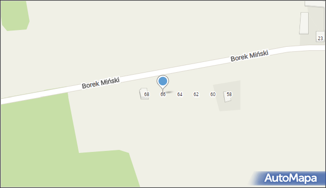 Borek Miński, Borek Miński, 66, mapa Borek Miński