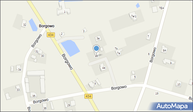 Borgowo, Borgowo, 4d, mapa Borgowo