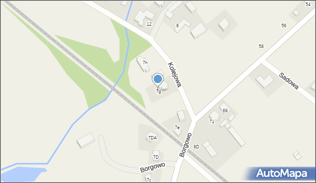 Borgowo, Borgowo, 7g, mapa Borgowo