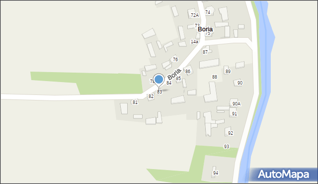 Boria, Boria, 83, mapa Boria