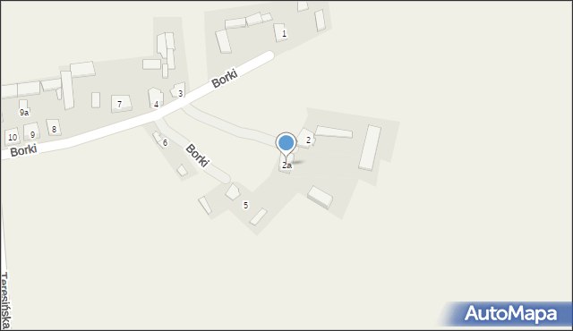 Borki, Borki, 2a, mapa Borki