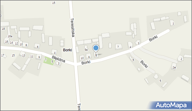 Borki, Borki, 8, mapa Borki