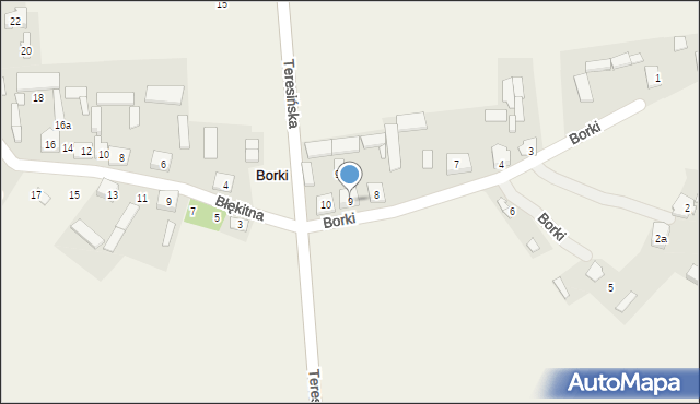 Borki, Borki, 9, mapa Borki
