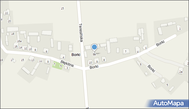 Borki, Borki, 9a, mapa Borki