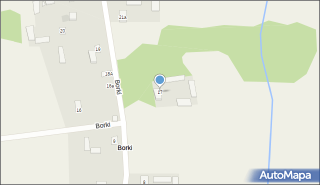 Borki, Borki, 17, mapa Borki