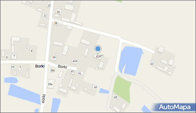 Borki, Borki, 41A, mapa Borki