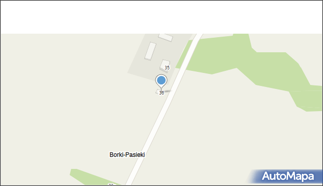 Borki, Borki, 36, mapa Borki
