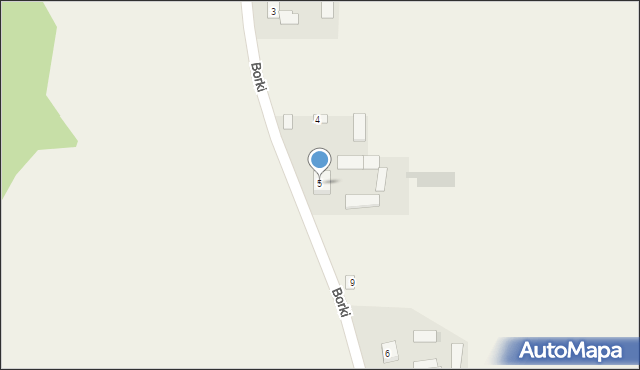Borki, Borki, 5, mapa Borki