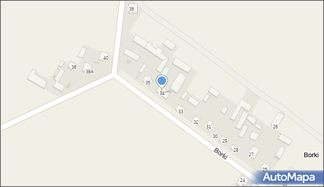 Borki, Borki, 34, mapa Borki
