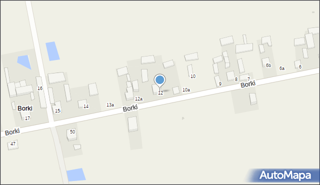 Borki, Borki, 12, mapa Borki