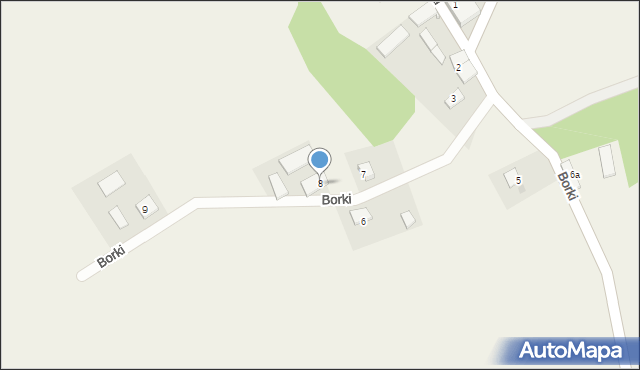 Borki, Borki, 8, mapa Borki