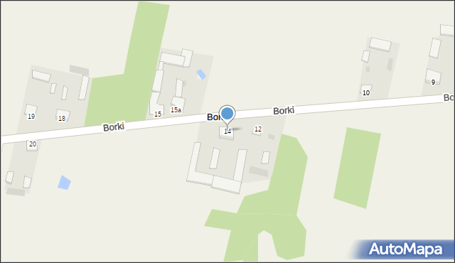Borki, Borki, 14, mapa Borki