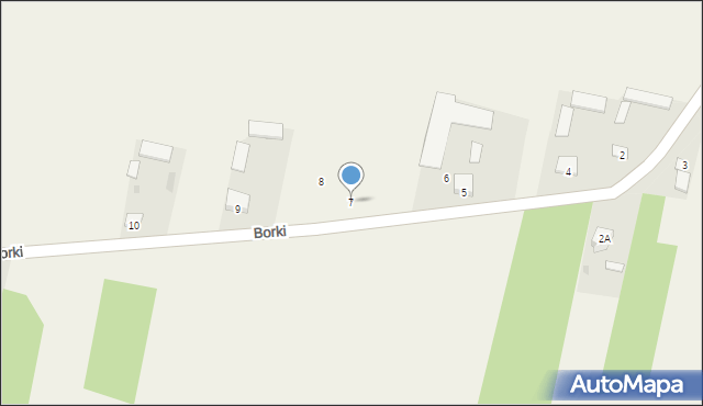Borki, Borki, 7, mapa Borki