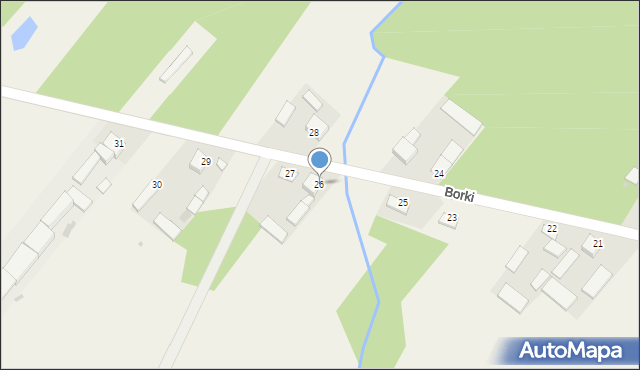 Borki, Borki, 26, mapa Borki