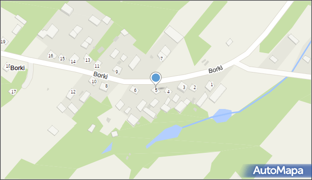 Borki, Borki, 5, mapa Borki