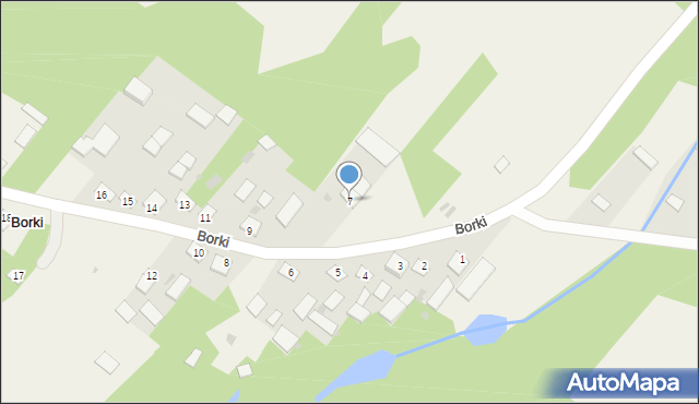 Borki, Borki, 7, mapa Borki