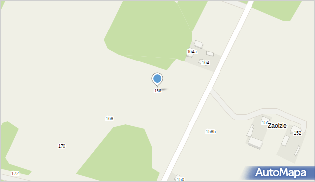 Borki, Borki, 166, mapa Borki