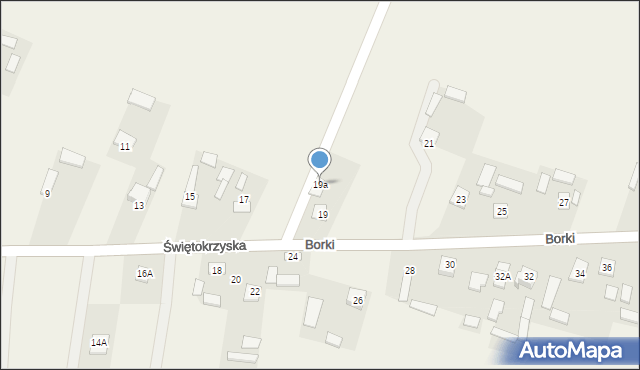 Borki, Borki, 19a, mapa Borki