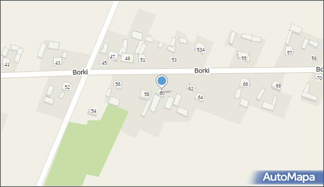 Borki, Borki, 60, mapa Borki