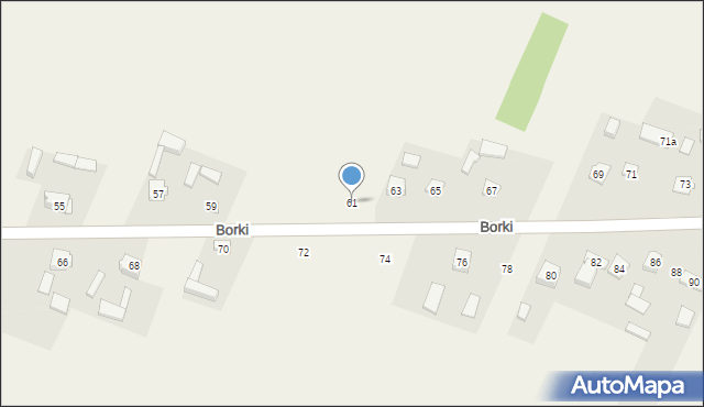 Borki, Borki, 61, mapa Borki