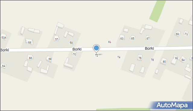 Borki, Borki, 72, mapa Borki