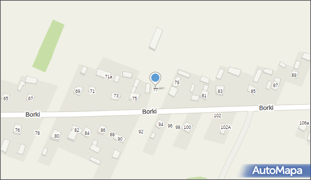 Borki, Borki, 77, mapa Borki