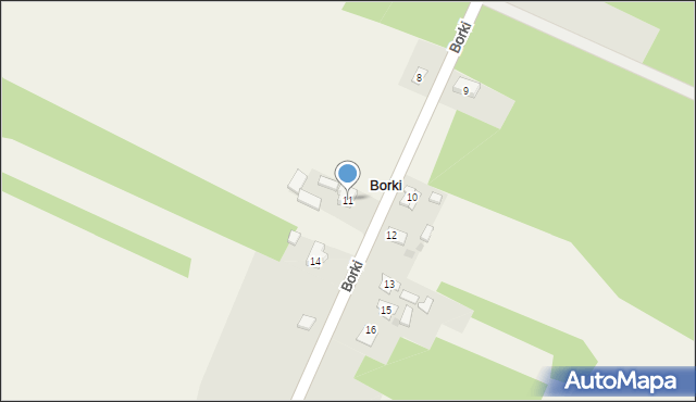 Borki, Borki, 11, mapa Borki
