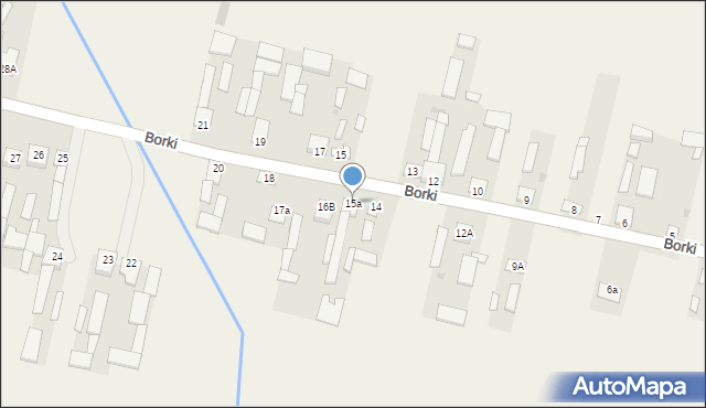 Borki, Borki, 15a, mapa Borki